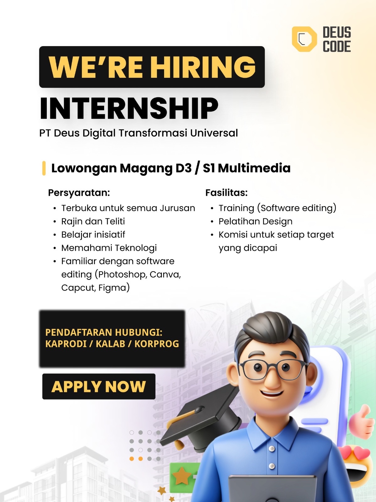 Internship Program - Deus Code (Multimedia)