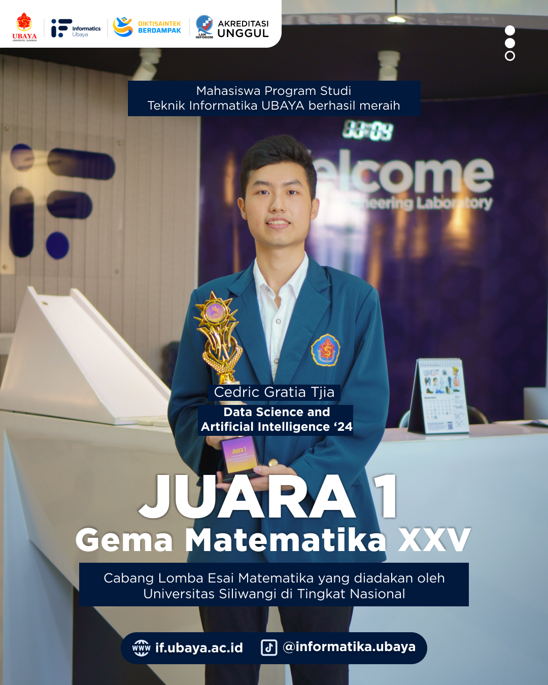 Mahasiswa Teknik Informatika Raih Juara 1 pada Kompetisi Gema Matematika XXV