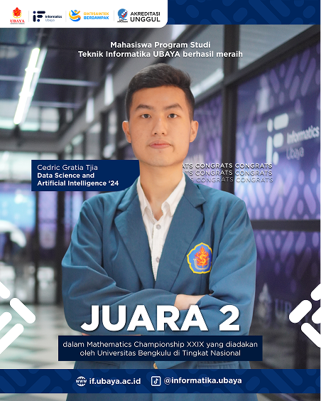 Mahasiswa Teknik Informatika Raih Juara 2 pada Kompetisi Mathematics Championship XXIX