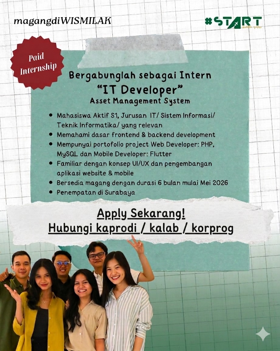 Intern [Gasal 26/27] – IT Developer di PT Wismilak Inti Makmur
