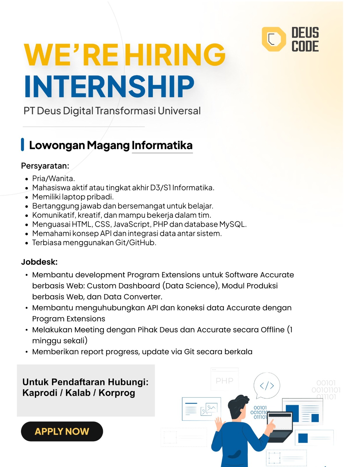 Internship Program - Deus Code (Informatika)