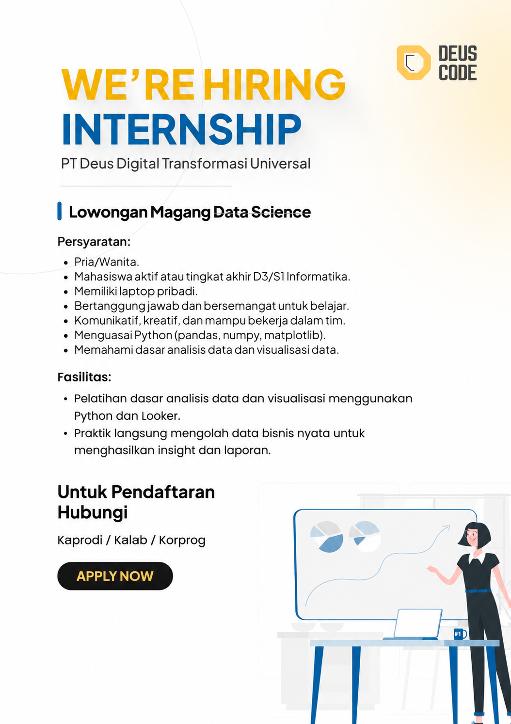 Internship Program (Gasal 26 - 27) - PT Deus Digital Transformasi Universal (Data Science)