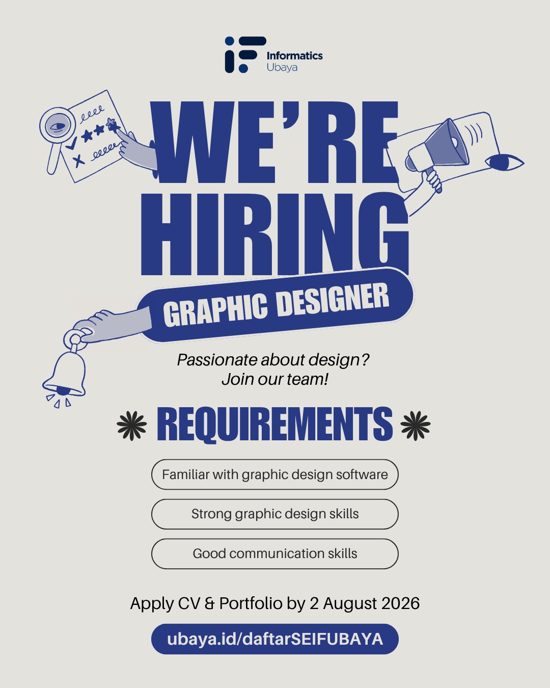 Lowongan Student Employee - Informatics UBAYA (Graphic Designer)