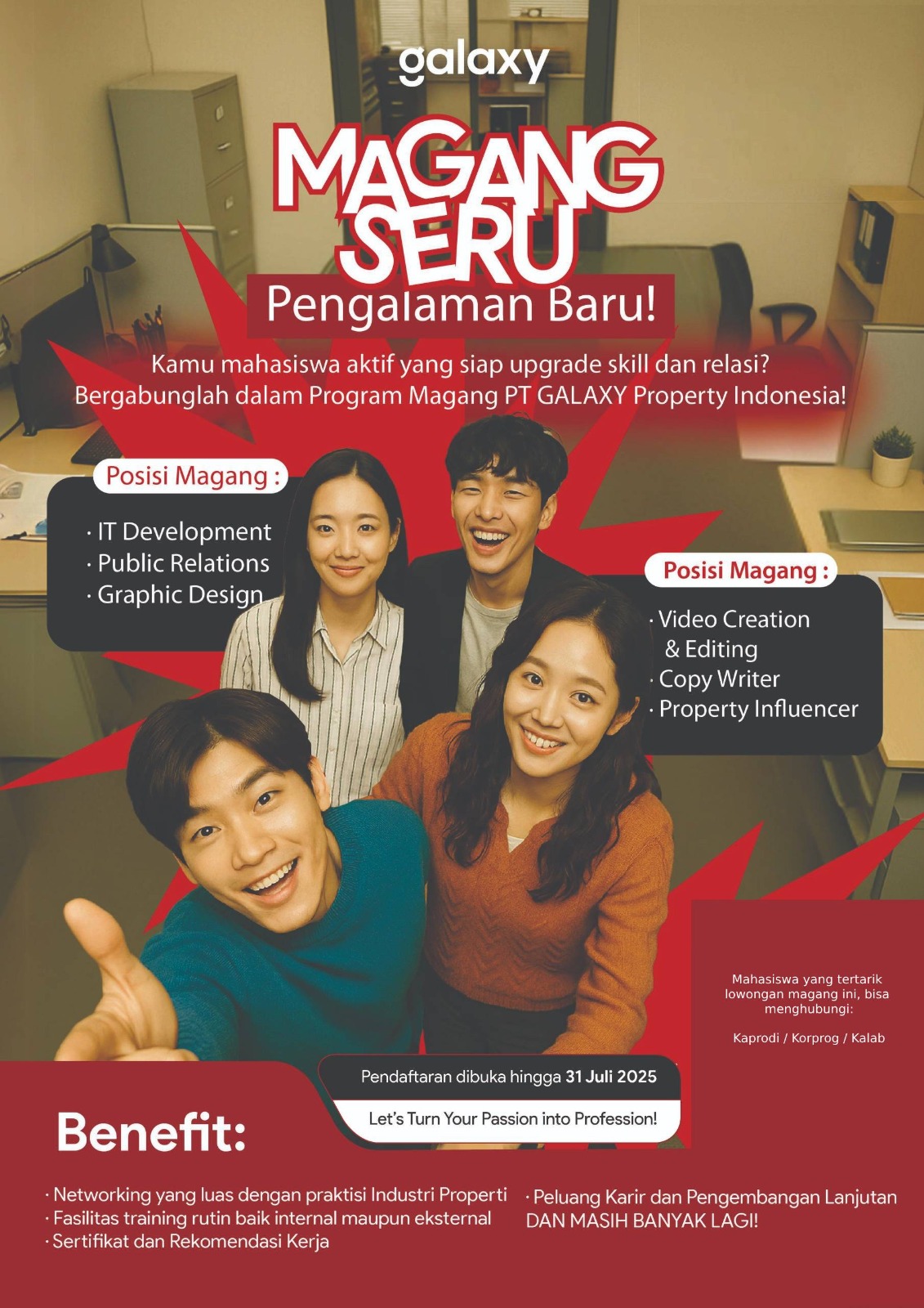 Internship Program - PT Galaxy Property Indonesia