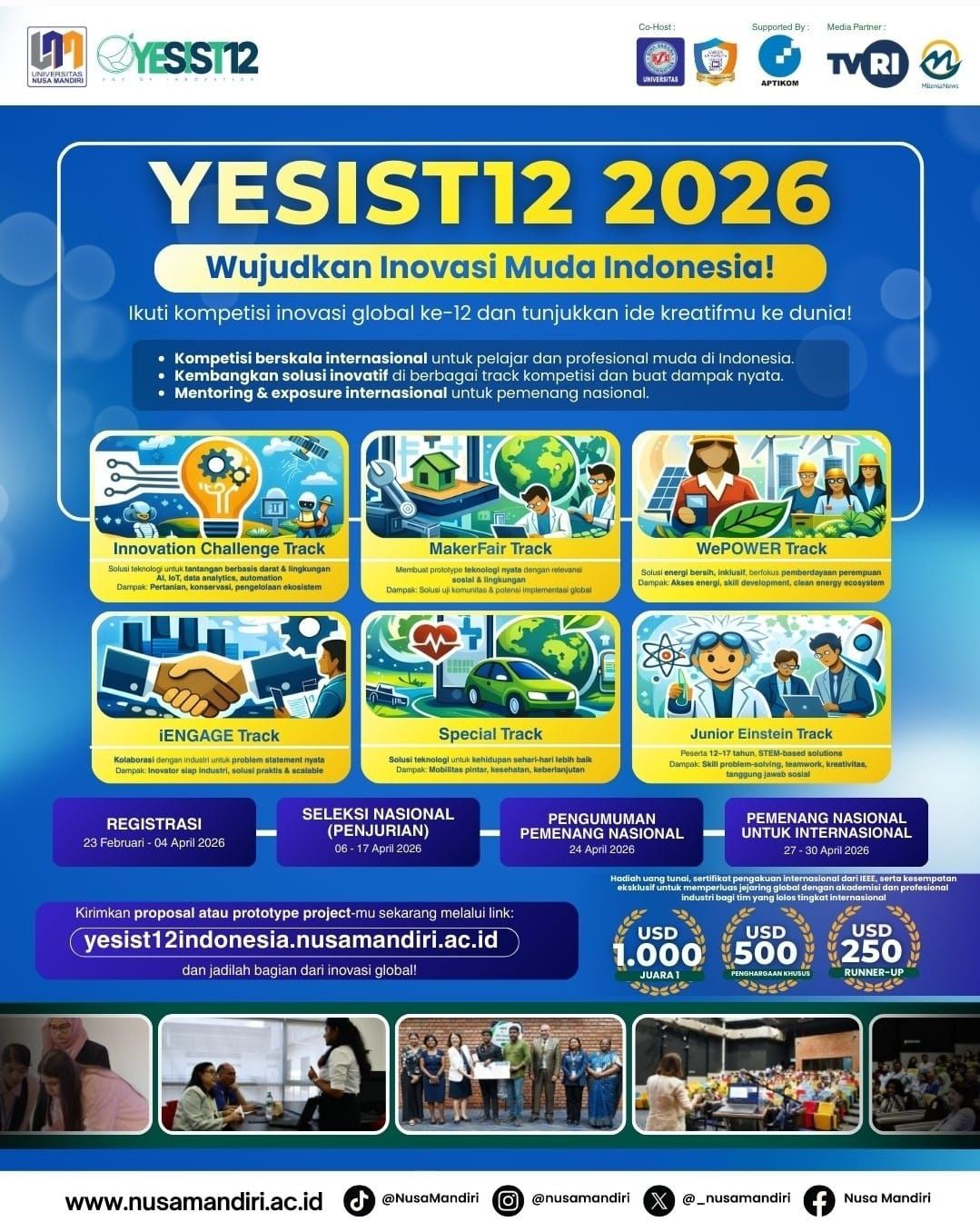 Wujudkan Inovasi Muda Indonesia di Kompetisi Global YESIST12 2026!