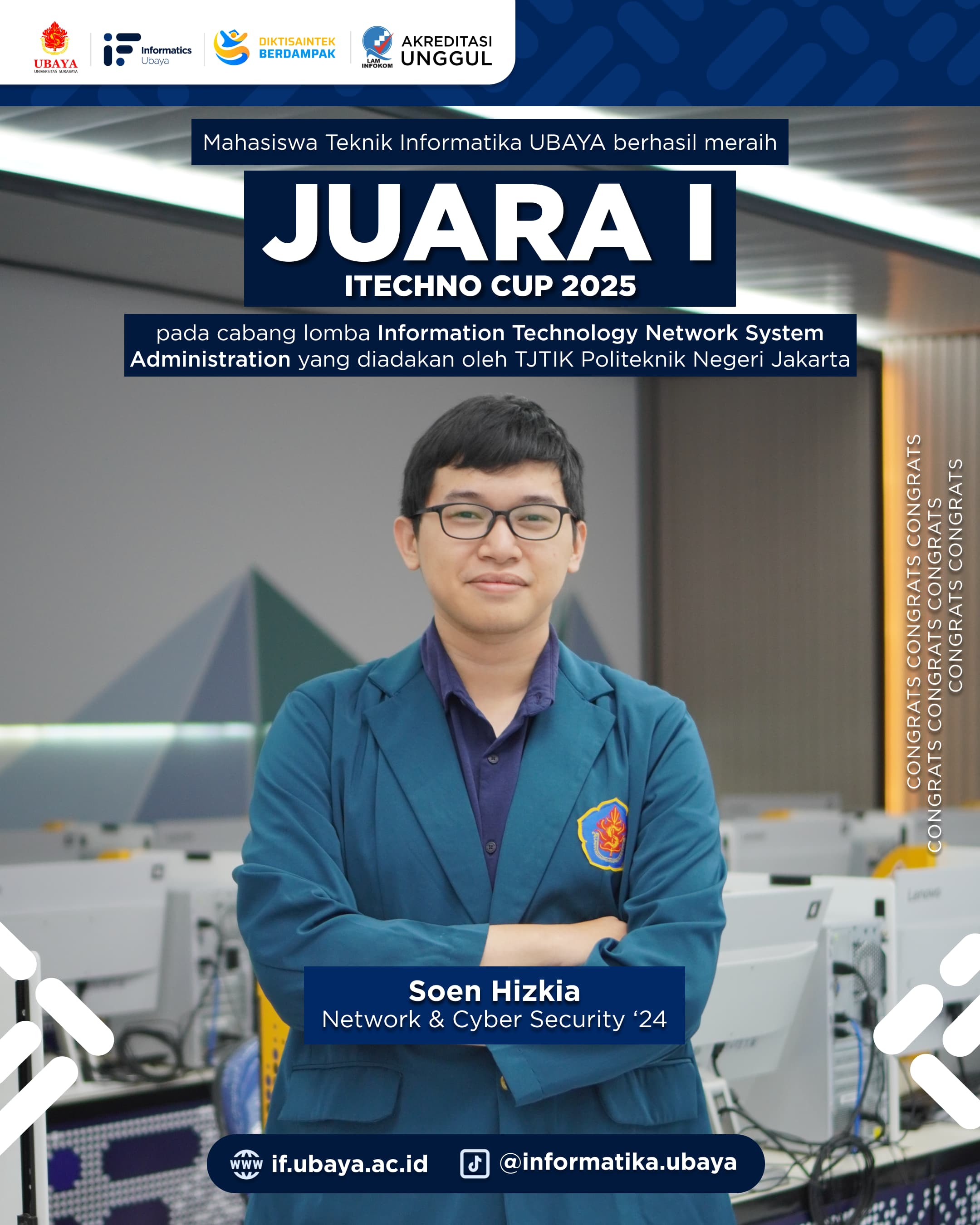 Mahasiswa Teknik Informatika Raih Juara 1 pada Kompetisi ITECHNO CUP 2025