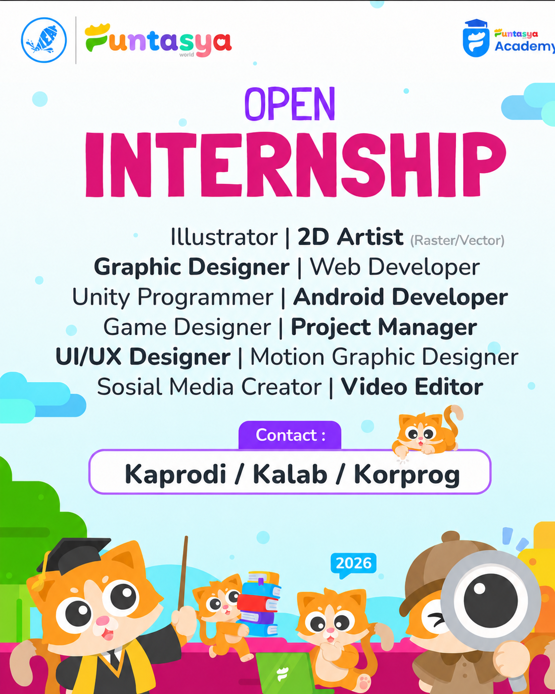 Internship Program (Gasal 26 - 27) - Funtasya (Joyleap Studio)