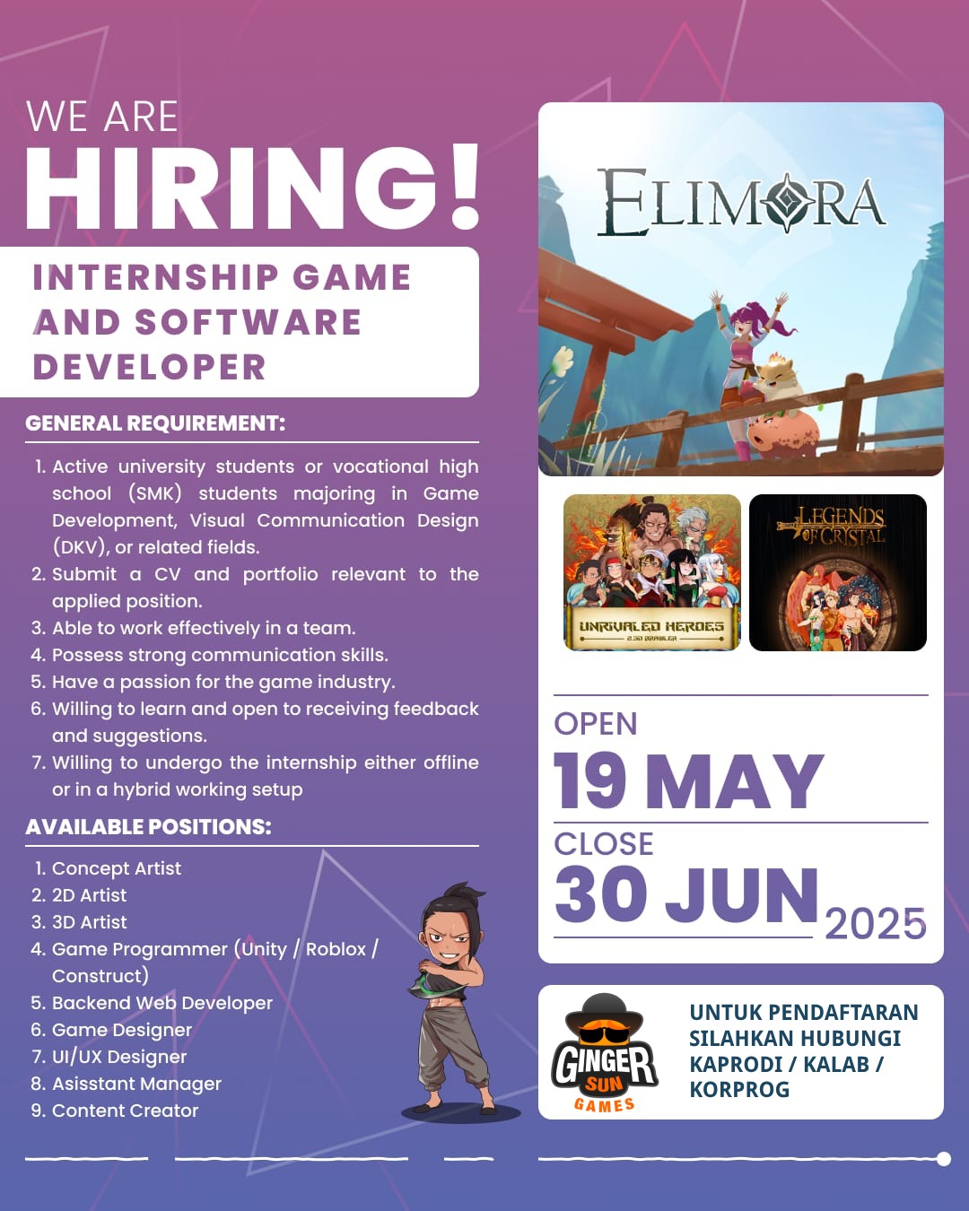 Internship Program - Ginger Sun Games