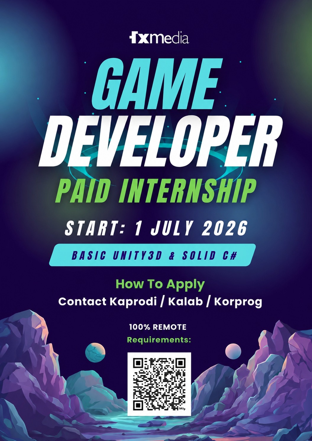 Internship Program (Gasal 26 - 27) - FXMedia Pte, Ltd (Game Developer)