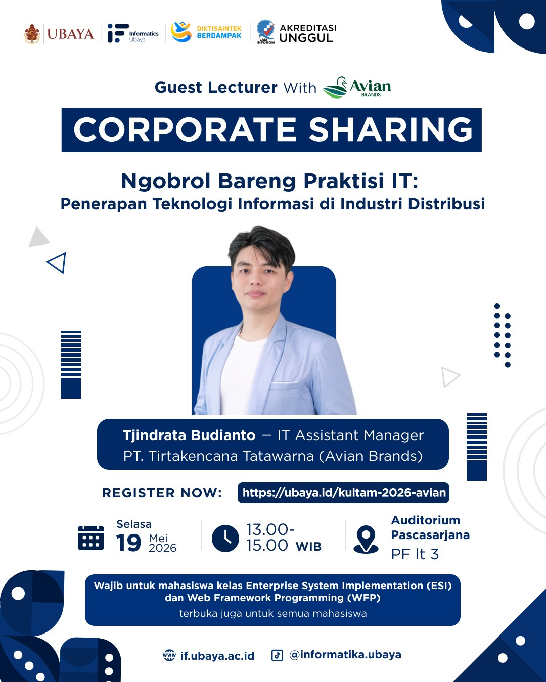 Ngobrol Bareng Praktisi IT Avian Brands & Peluang Magang Gasal 2026/2027