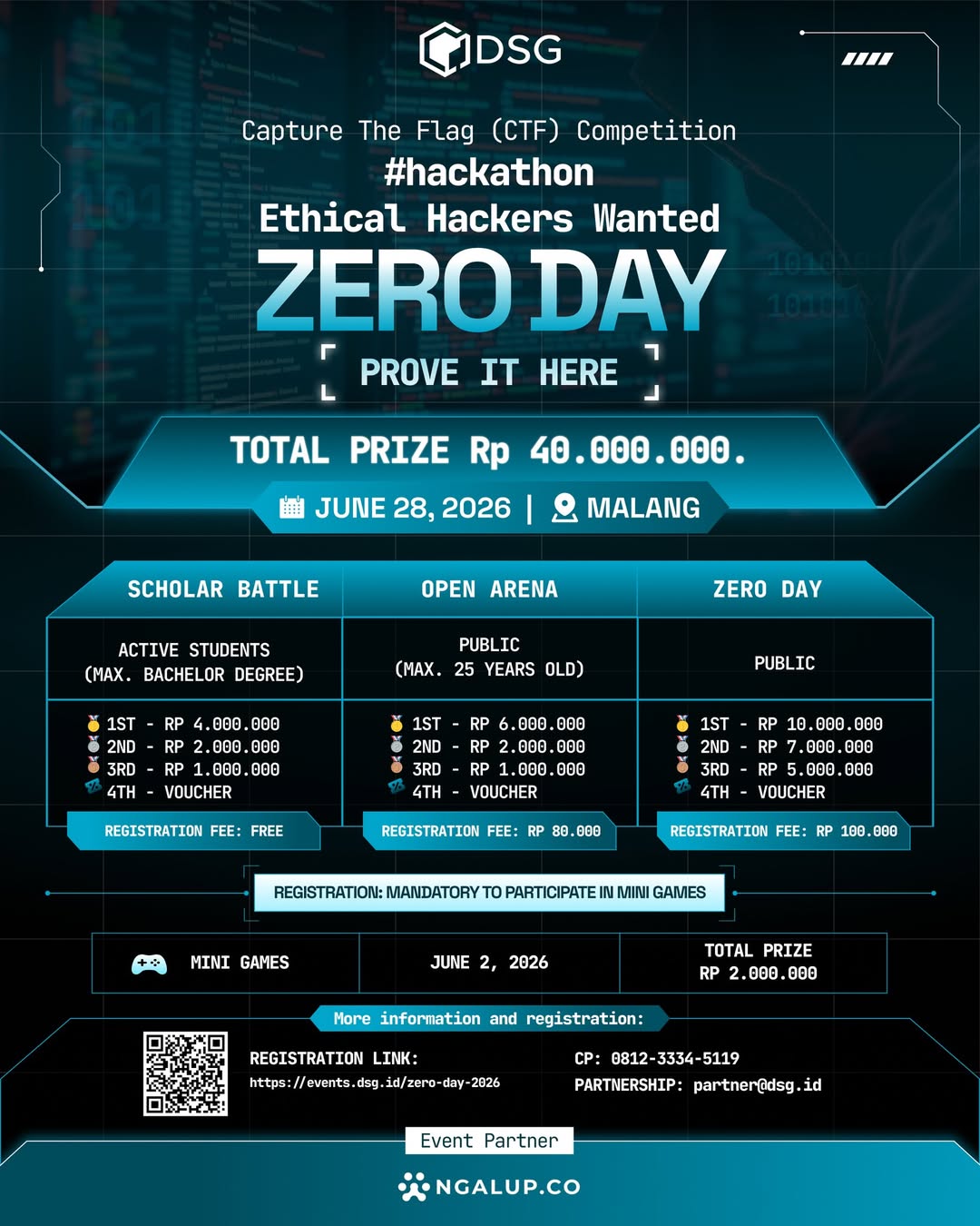 Info Lomba CTF - Hackathon ZERO DAY 2026