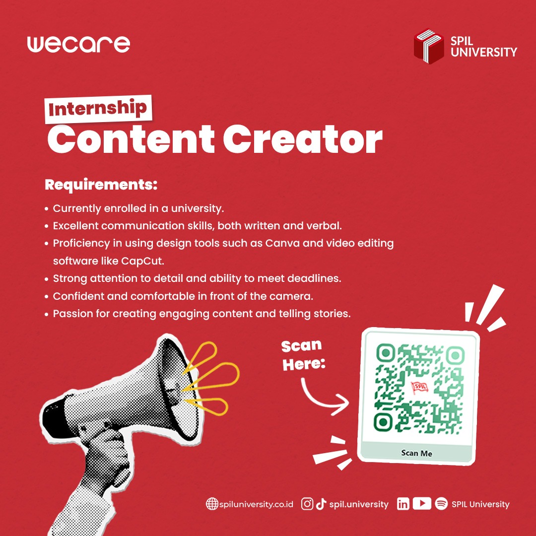 Bergabunglah Sebagai Content Creator Intern di SPIL University!